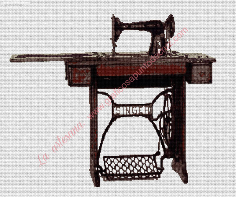 Máquina de coser con mueble