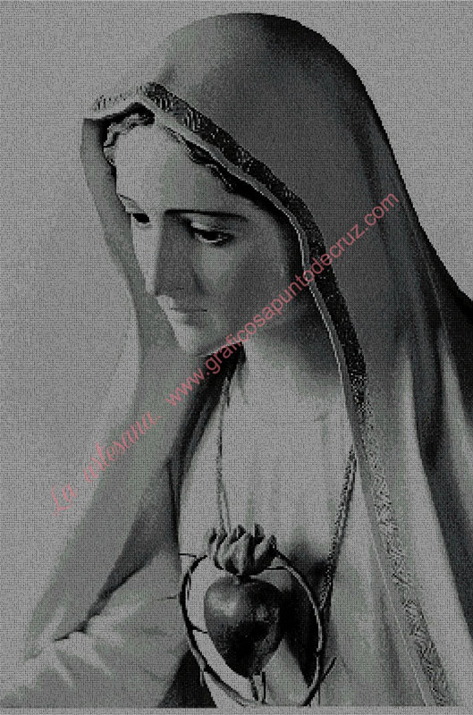 Virgen de Fatima en B/N